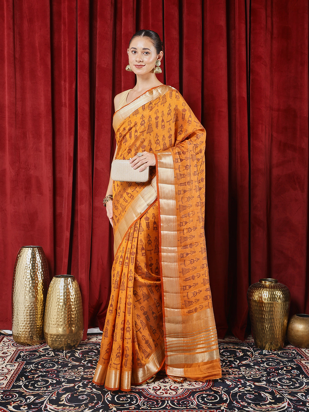 Digital Printed Art Silk Saree