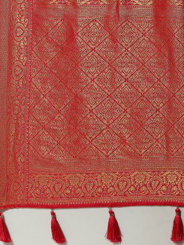 Jamawar Woven Art Silk Banarsi Saree