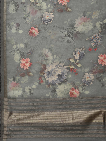 Digital Floral Print Cotton Saree