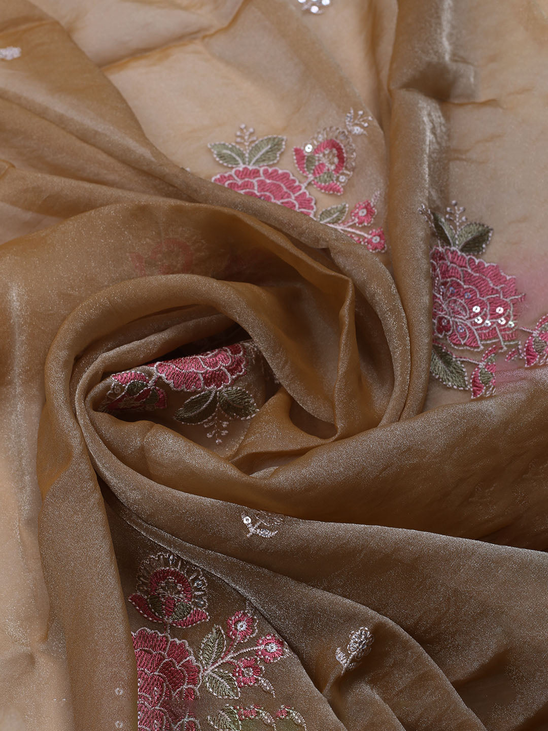 Embroidered Tissue Unstitched Suit With Dupatta