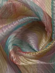 Embroidered Tissue Ustitched Suit With Pant & Dupatta