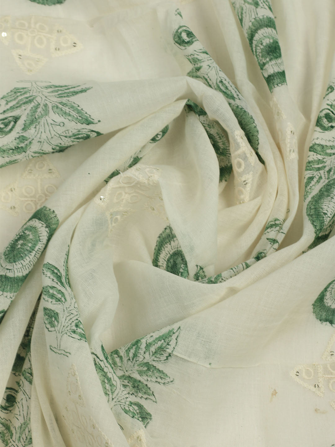 Printed Cotton Unstitched Suits Printed Suit With Pant &amp; Dupatta