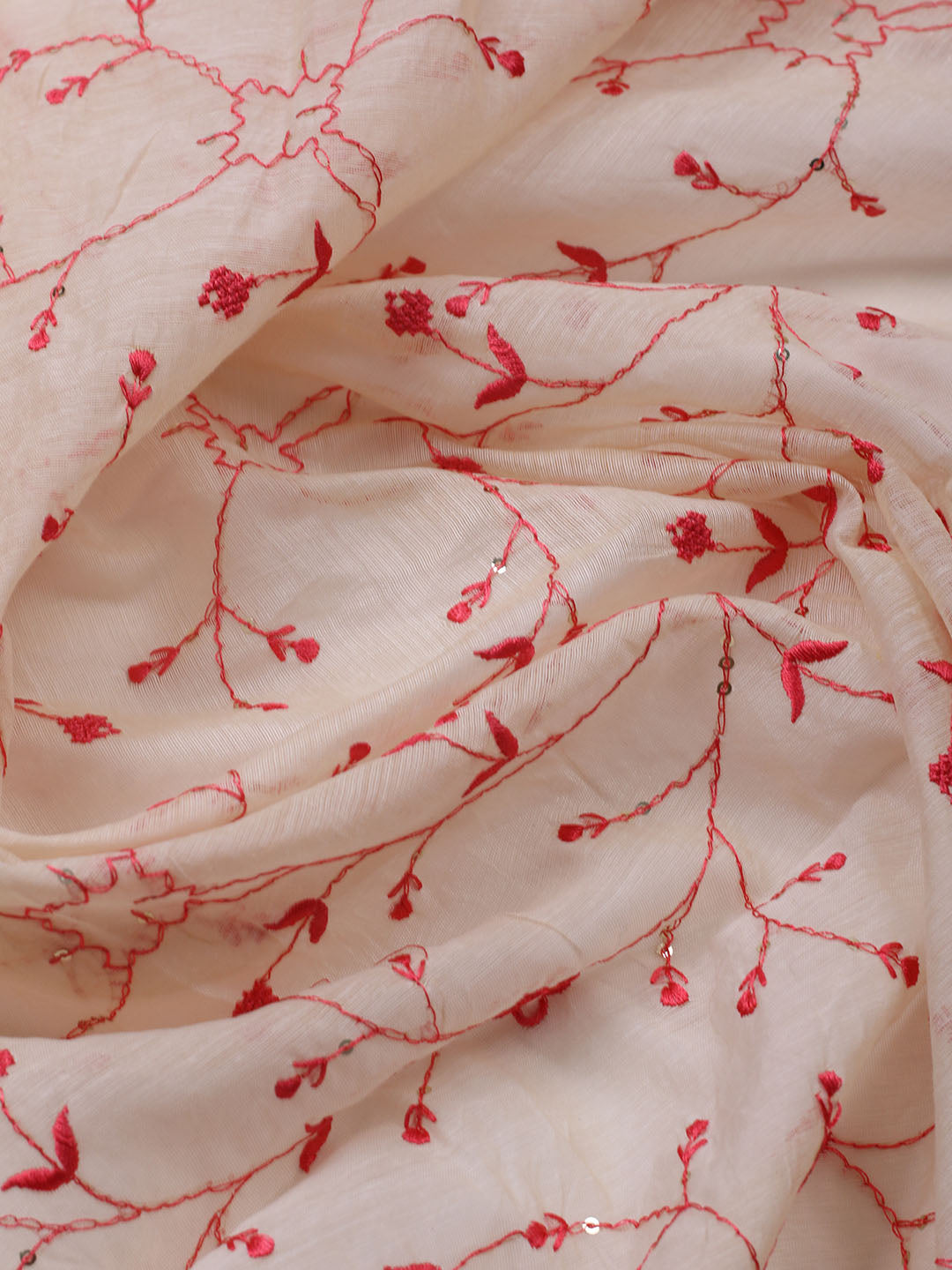 Neck Embroidered Cotton Blend Unstitched Suit With Dupatta