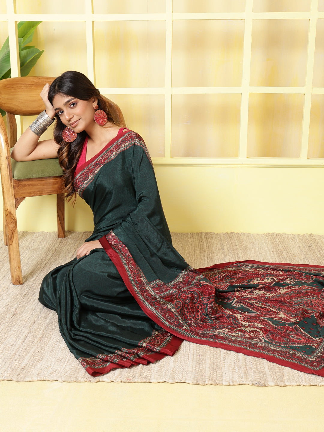 Digital Printed Crepe Saree