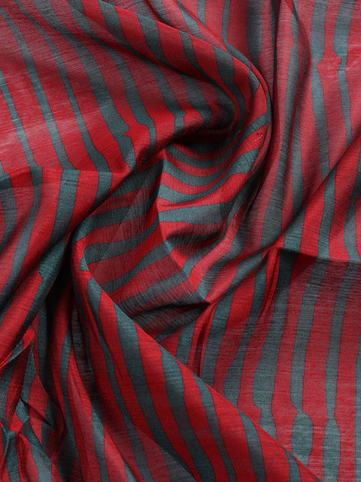 Printed, Cotton Blend Unstitched Suit With Pant &amp; Dupatta
