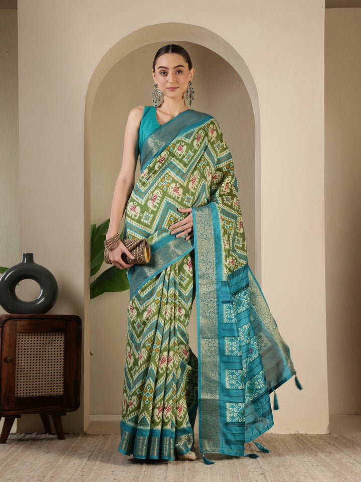 Digital Printed Art Silk Saree