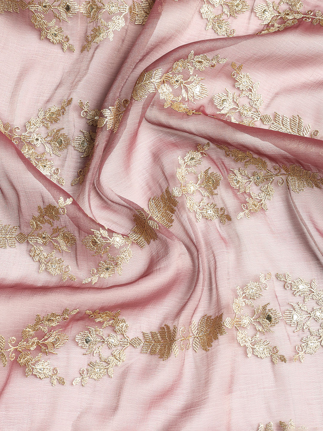 Embroidered Organza Unstitched Suit With Dupatta