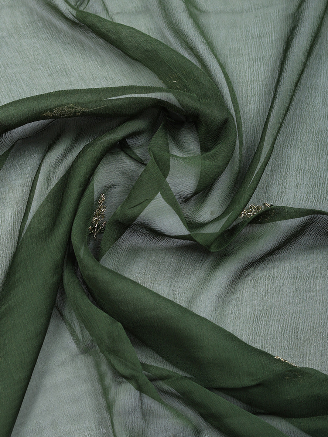 Embroidered Tissue Unstitched Suit With Pant &amp; Dupatta