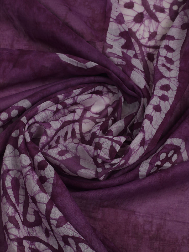 Printed Cotton Unstitched Suit With Pant &amp; Dupatta