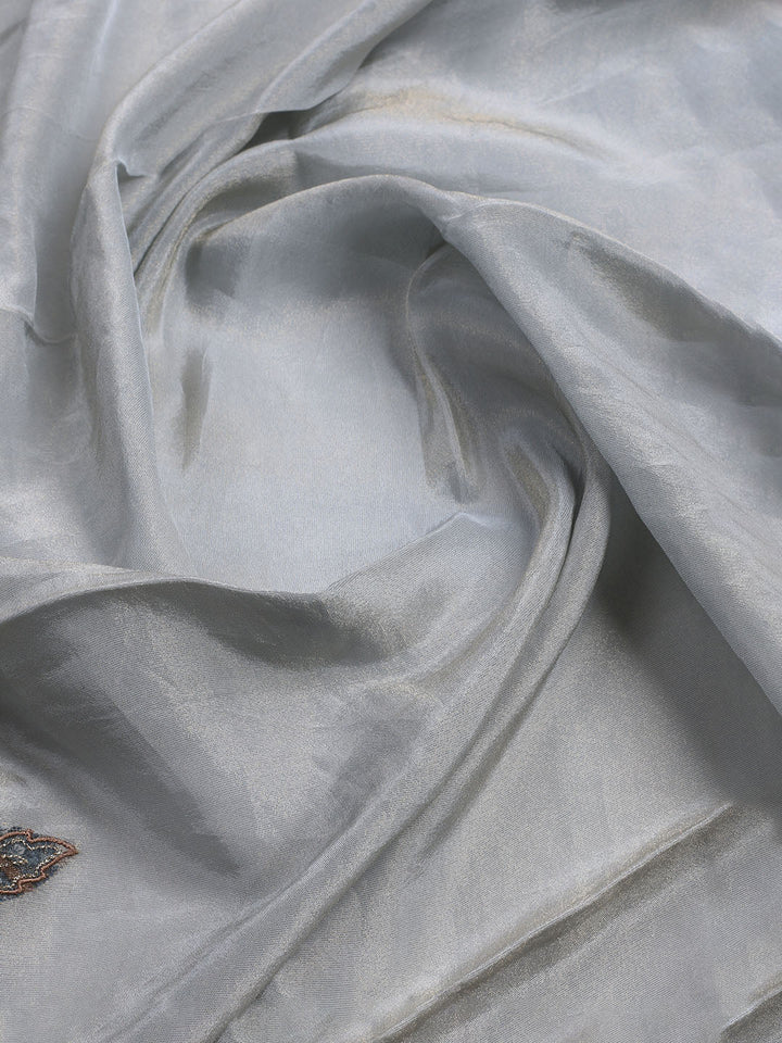 Banarasi Tissue Unstitched Suit With Dupatta