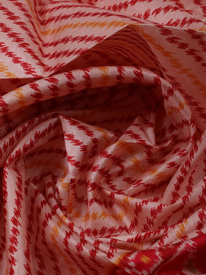Printed Chanderi Unstitched Suit With Dupatta