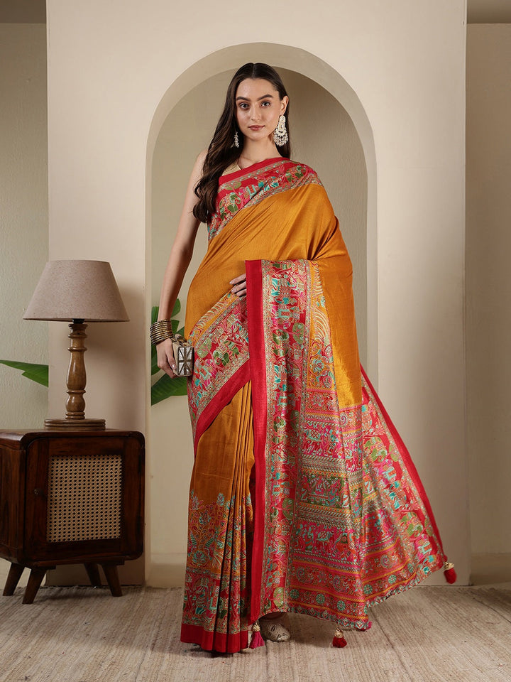 Digital Printed Art Silk Saree