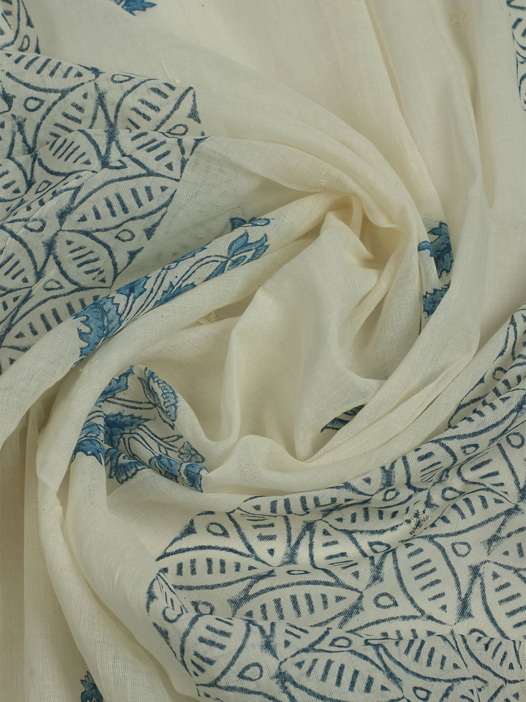 Printed Cotton Unstitched Suits Printed Suit With Pant &amp; Dupatta