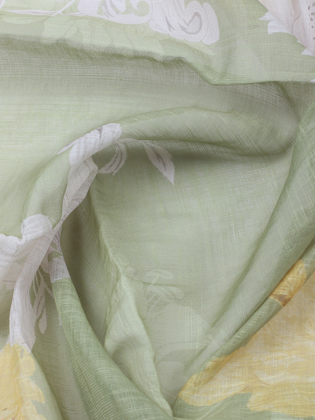 Embroidered Linen Blend Unstitched Suit With Pant &amp; Dupatta