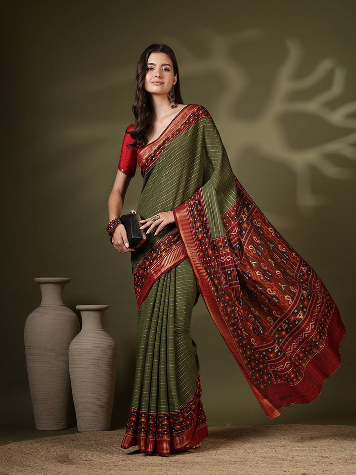 Digital Printed Art Silk Saree