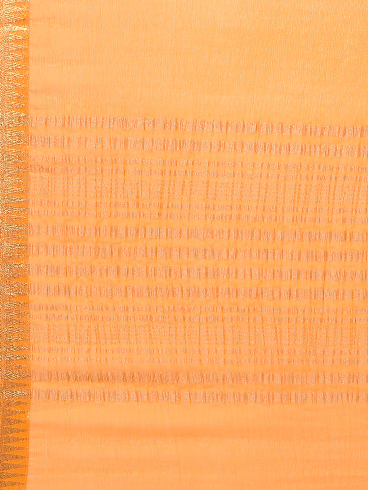 Zari Border Booti Chiffon Woven Saree