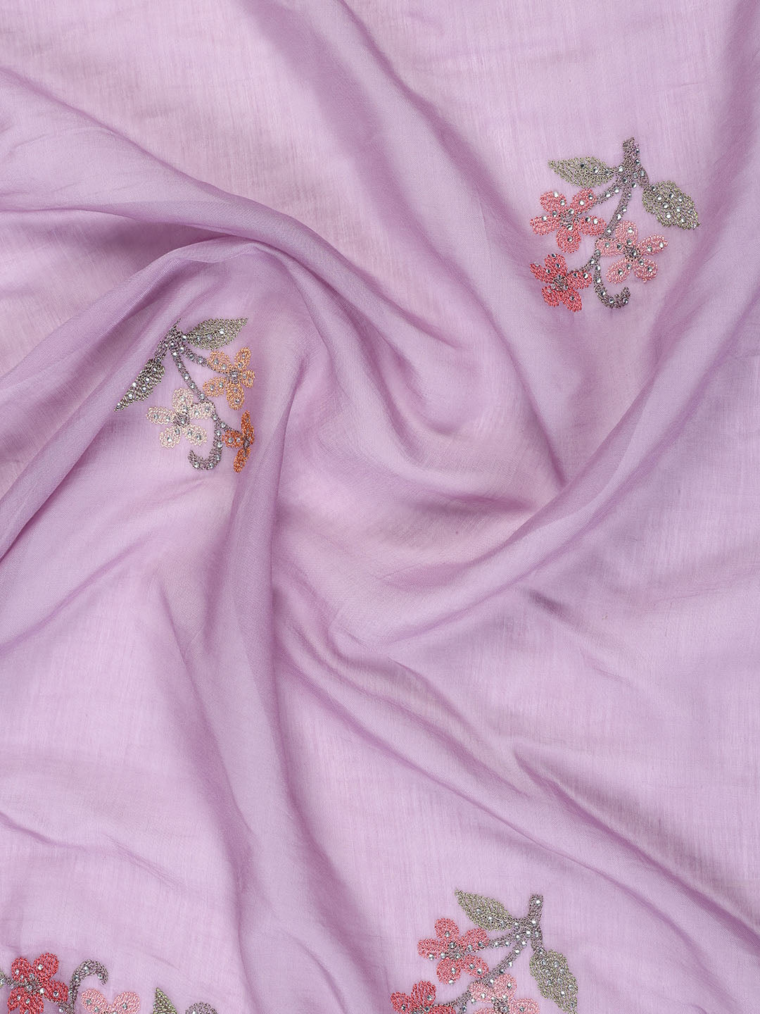 Embroidered Cotton Blend Unstitched Suit With Dupatta