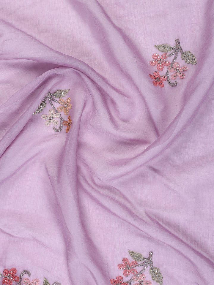 Embroidered Cotton Blend Unstitched Suit With Dupatta