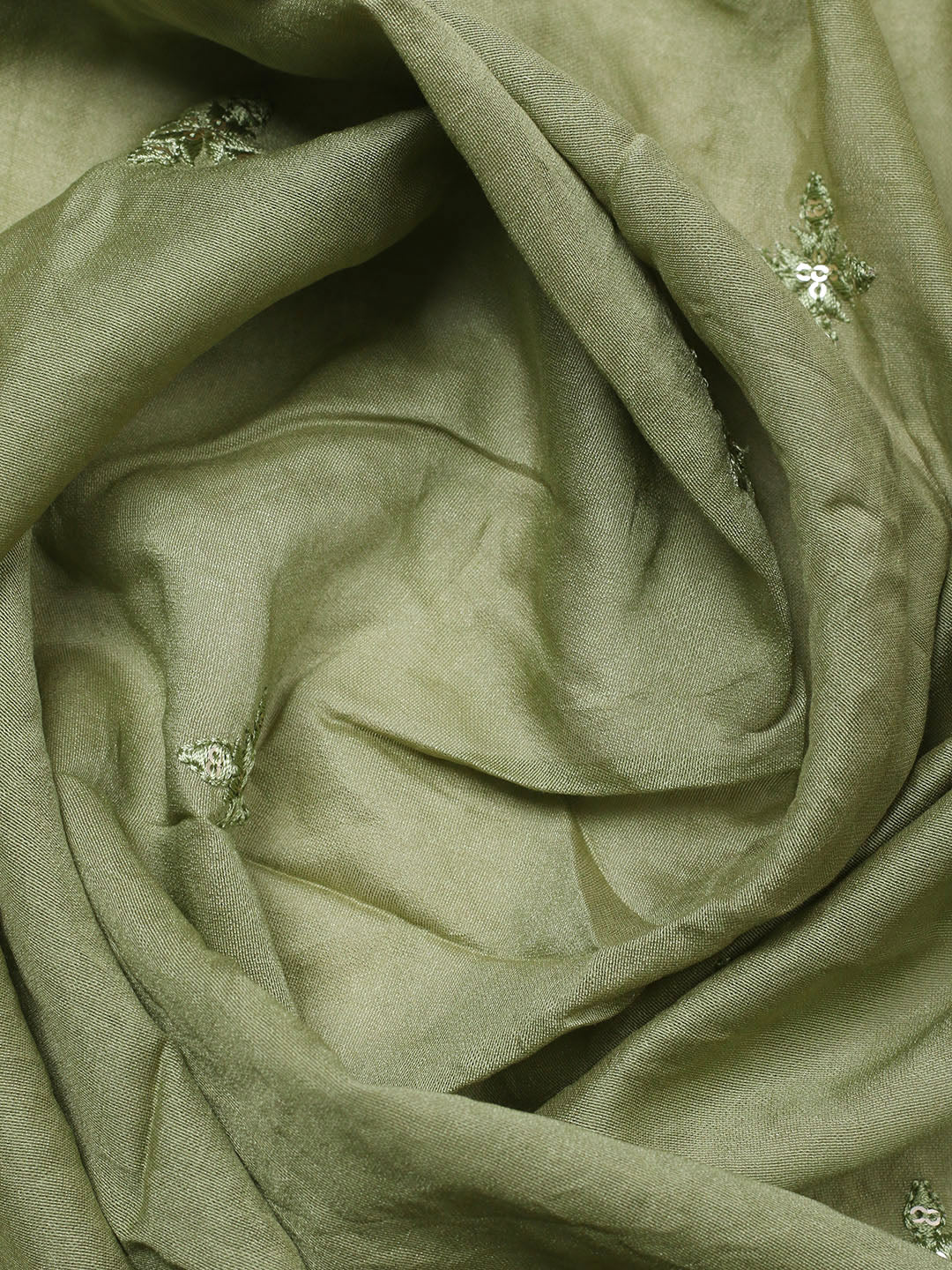 Embroidered Cotton Unstitched Suit With Pant &amp; Dupatta