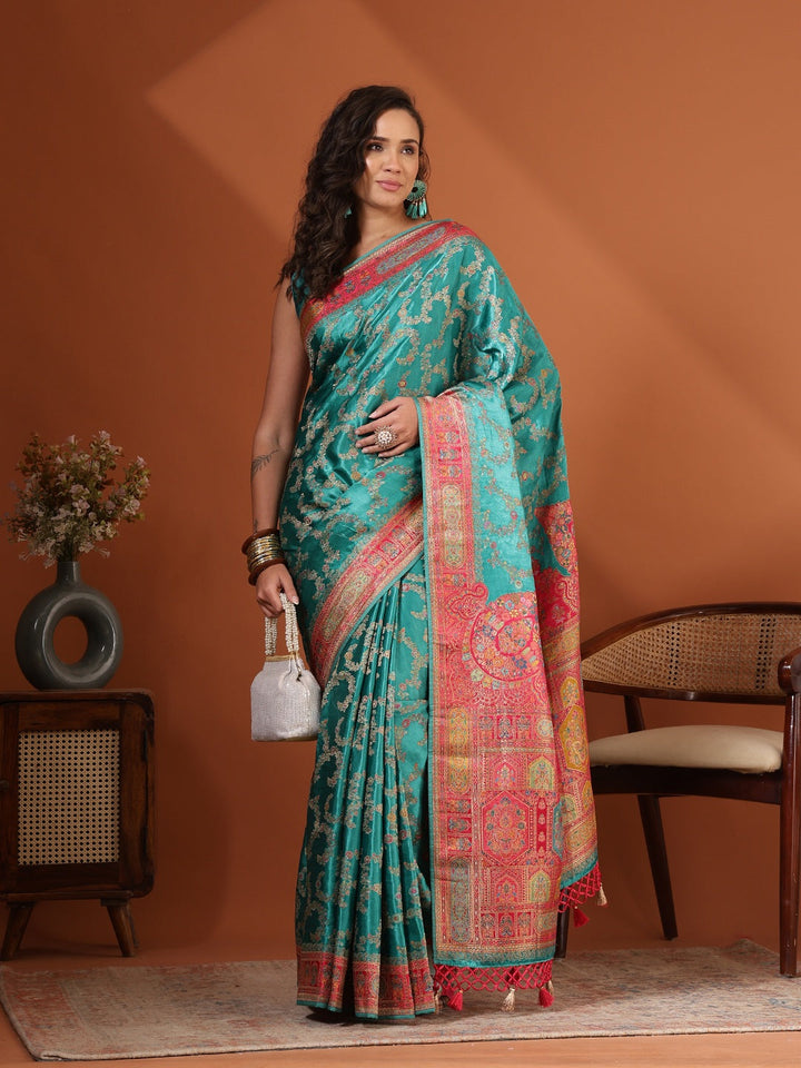 Woven Design Satin Saree
