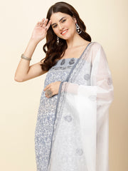 Printed Cotton Unstitched Suit Piece With Dupatta