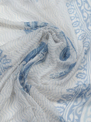 Embroidered Cotton Blend Unstitched Suit With Pant & Dupatta