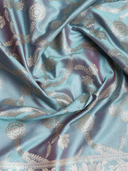 Woven Banarasi Chanderi Unstitched Suit With Dupatta