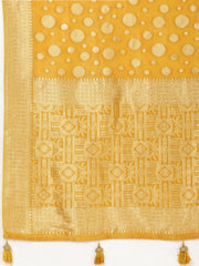 Zari Border Booti Organza Woven Saree