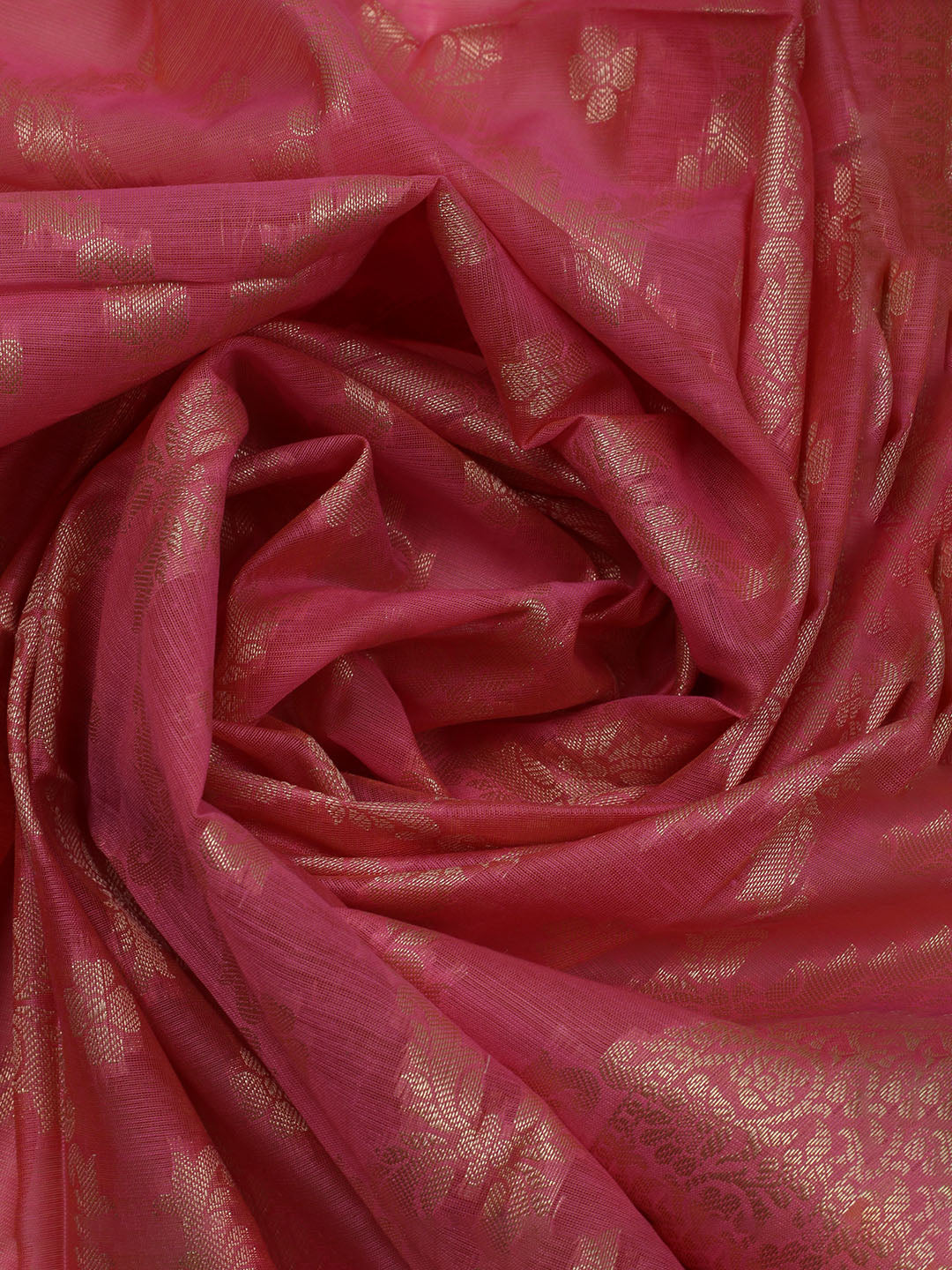 Printed Chanderi Unstitched Suit With Dupatta
