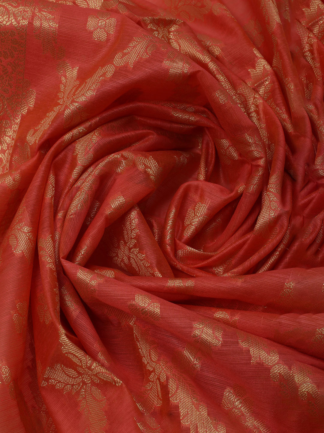 Printed Chanderi Unstitched Suit With Dupatta