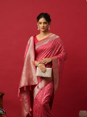 Woven Design Art Silk Onion Pink Saree