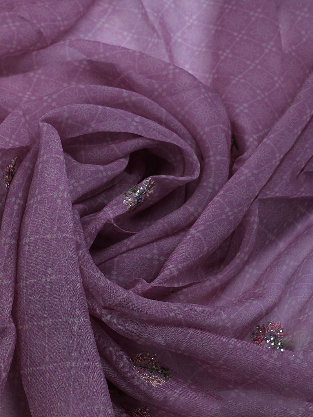Embroidered Organza Unstitched Suit With Dupatta