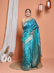Woven Design Satin Saree