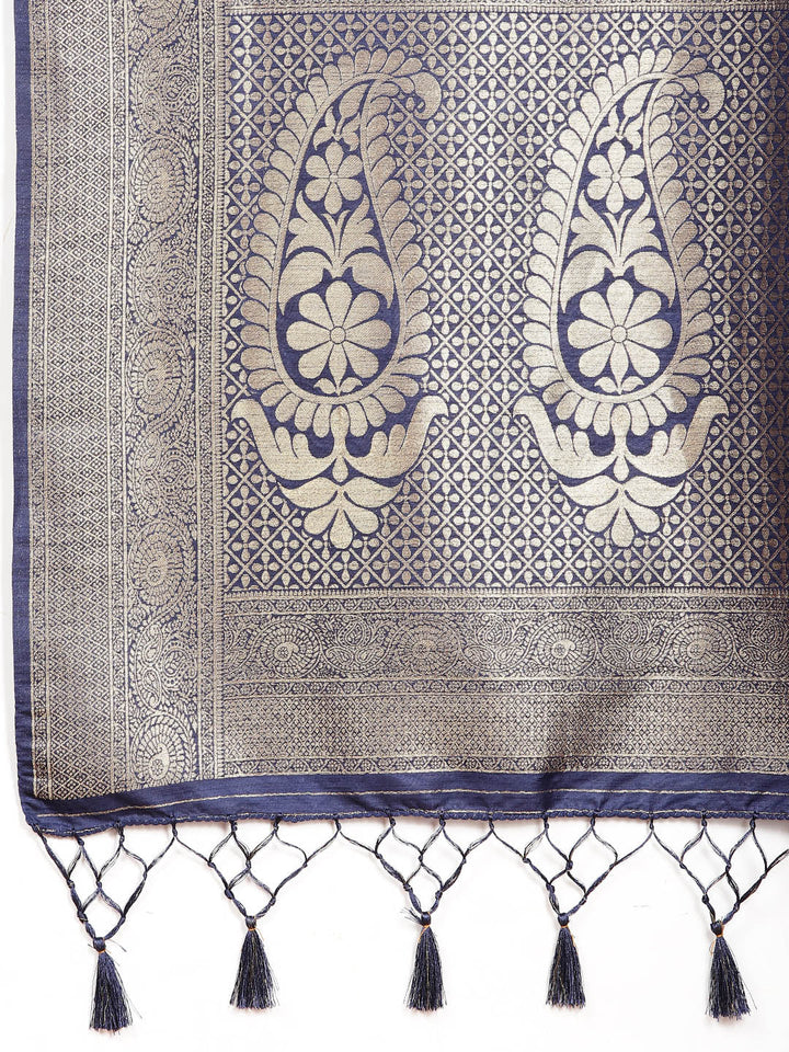 Zari Jaal Woven Art Silk Saree