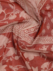 Printed Cotton Blend Unstitched Suit With Dupatta
