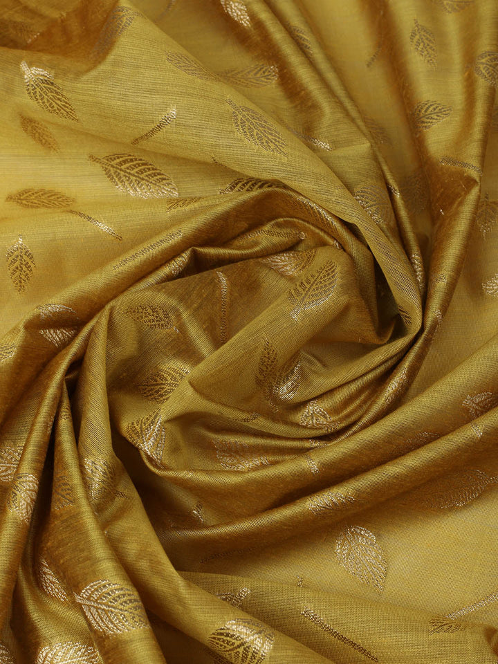 Woven Design Chanderi Unstitched Suit With Pant &amp; Dupatta