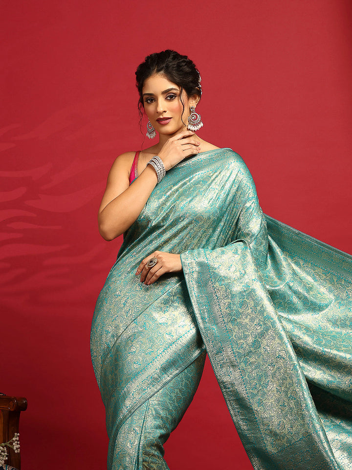 Woven Design Satin Saree