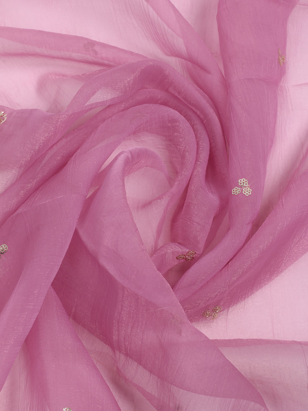 Embelished Organza Unstitched Suit With Dupatta