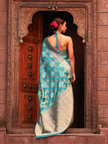 Bandhani Print Handloom Woven Saree