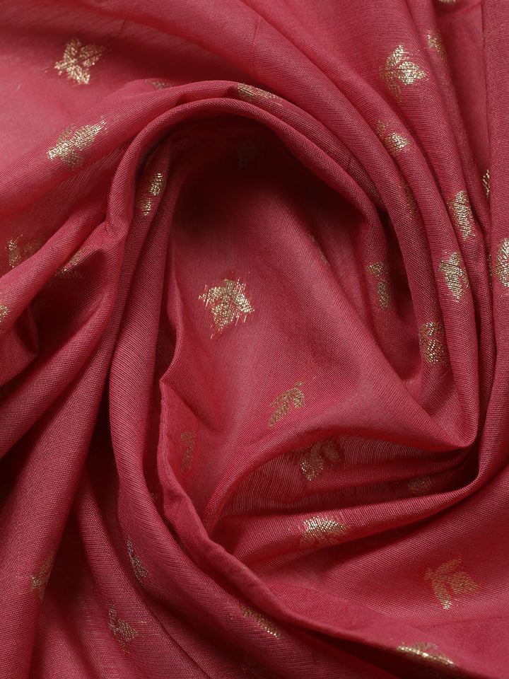 Embroidered Tissue Unstitched Suit With Pant &amp; Dupatta