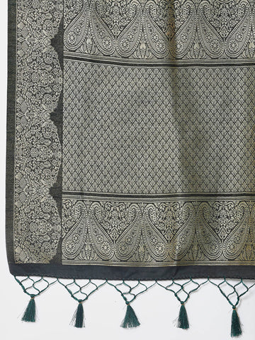 Zari Border Booti Handloom Woven Saree