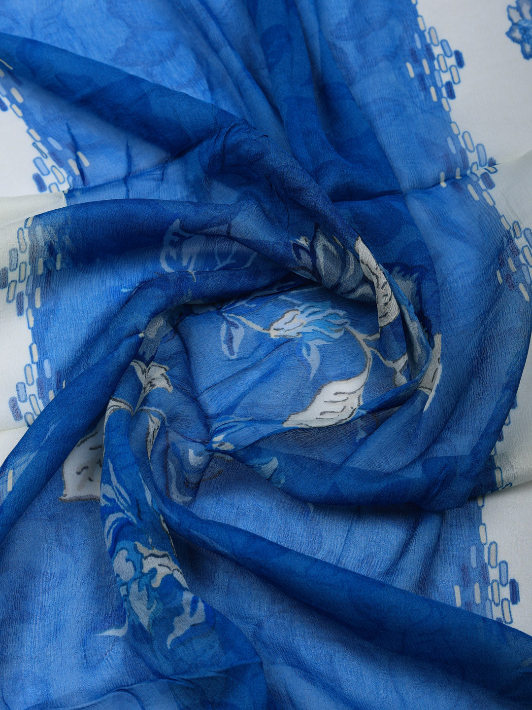 Embroidered Cotton Blend Unstitched Suit With Pant &amp; Dupatta