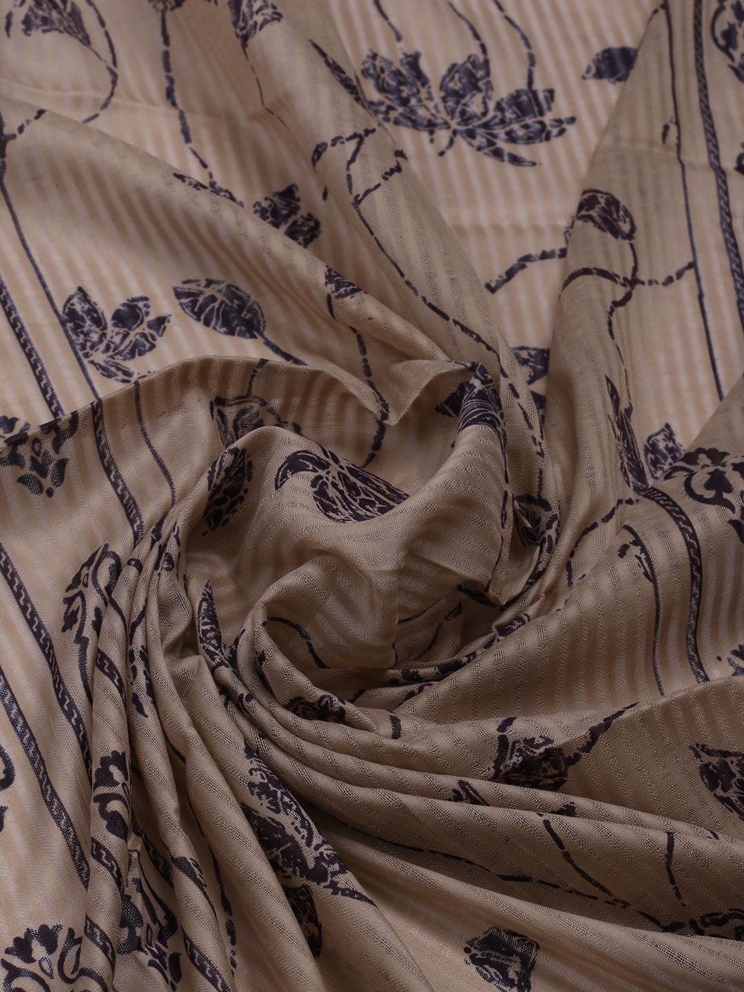 Patch Neck Cotton Blend Unstitched Suit With Dupatta