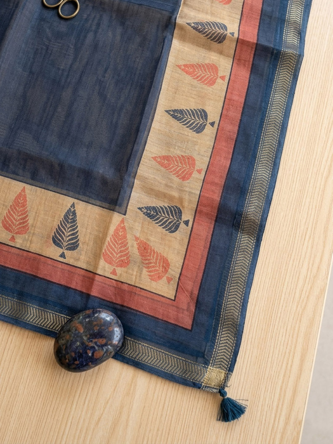 Embroidered Chanderi Unstitched Suit With Pant &amp; Dupatta