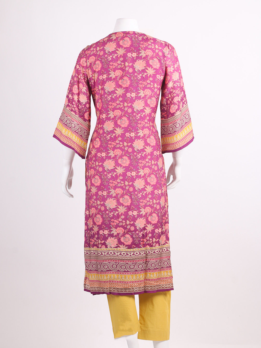 Sequins Embroidery Muslin Kurta With Pants &amp; Dupatta