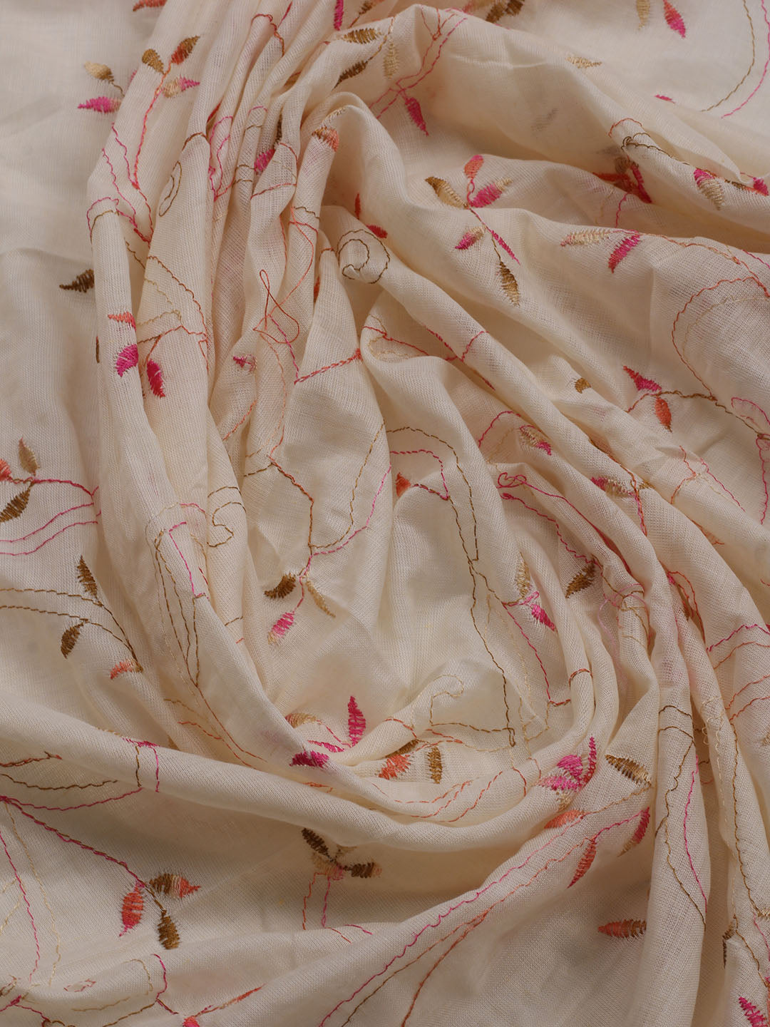 Printed Cotton Blend Unstitched Suit With Dupatta