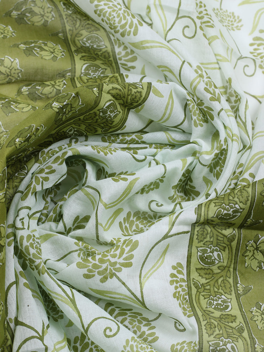 Printed Cotton Blend Unstitched Suit With Dupatta