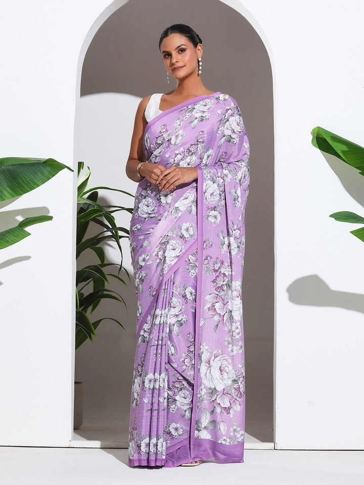 Digital Printed Crepe Saree