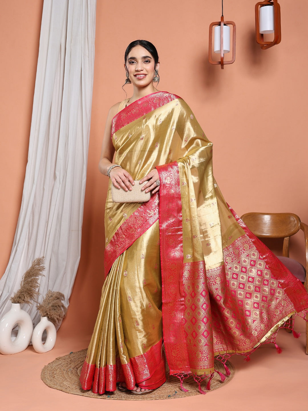 Woven Design Tissue Saree