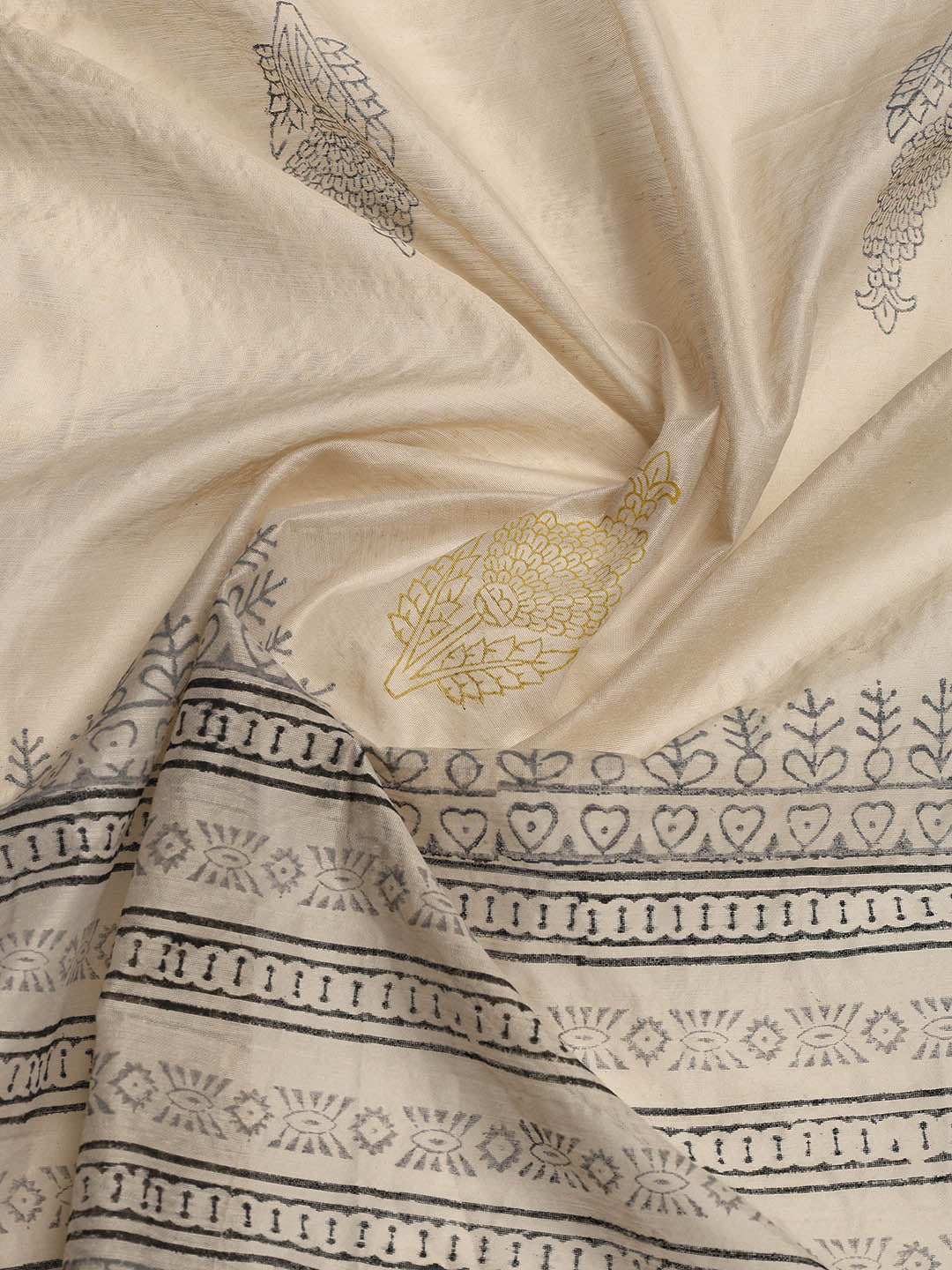 Neck Embroidered Cotton Blend Unstitched Suit With Dupatta